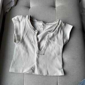 Light gray Out From Under Go For Gold Seamless Crop